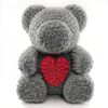 70cm Sitting Rose Bear With Heart